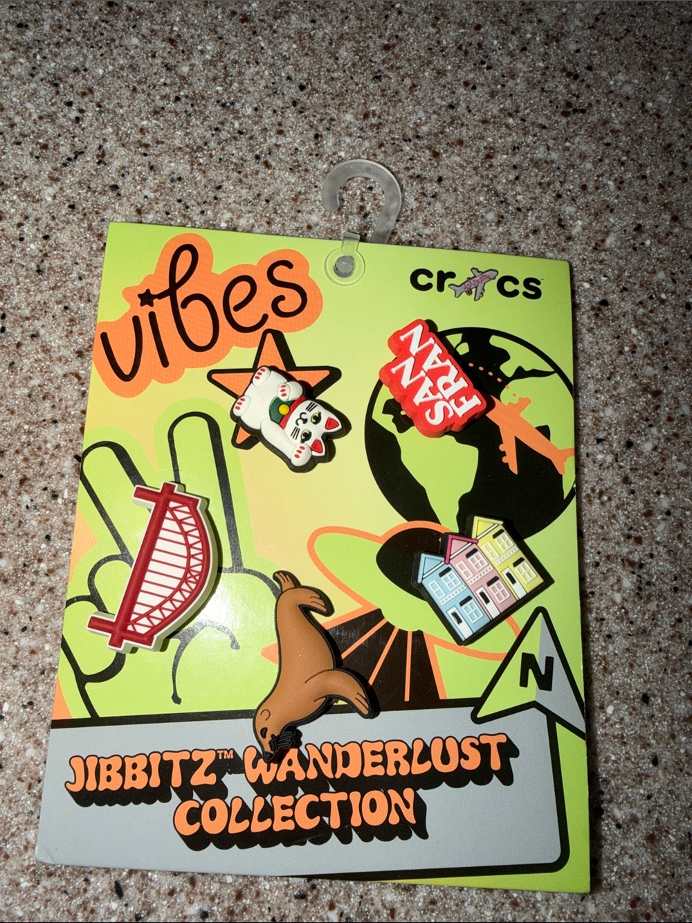 CROCS Jibbitz Wanderlust Charms - Orange, Red, Brown, Black, White, Pink, Blue